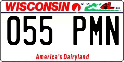 WI license plate 055PMN