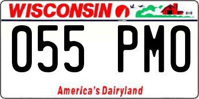 WI license plate 055PMO