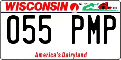 WI license plate 055PMP