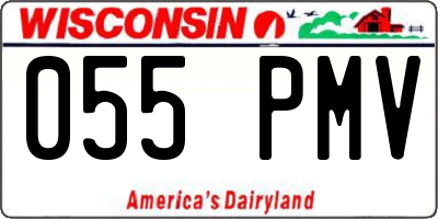 WI license plate 055PMV