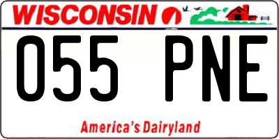 WI license plate 055PNE