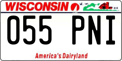 WI license plate 055PNI