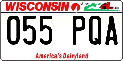 WI license plate 055PQA
