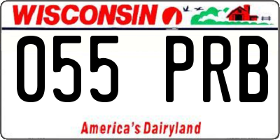 WI license plate 055PRB