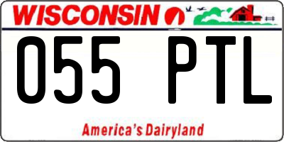 WI license plate 055PTL