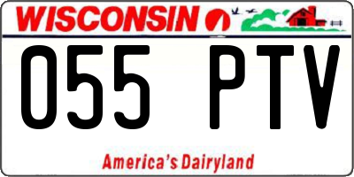 WI license plate 055PTV