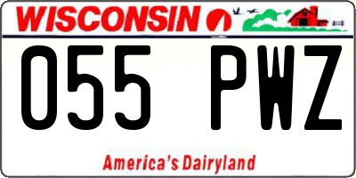 WI license plate 055PWZ
