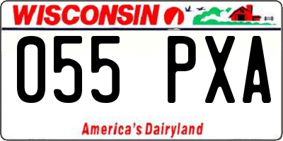 WI license plate 055PXA