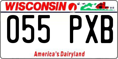 WI license plate 055PXB