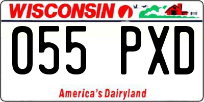 WI license plate 055PXD