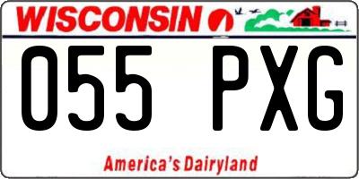 WI license plate 055PXG