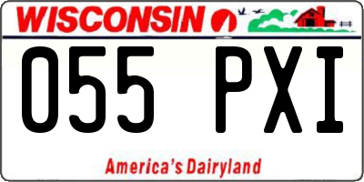 WI license plate 055PXI