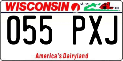 WI license plate 055PXJ