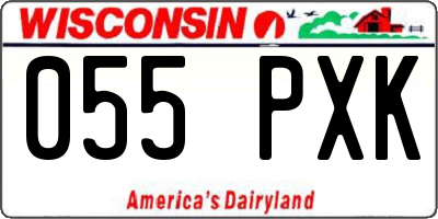 WI license plate 055PXK