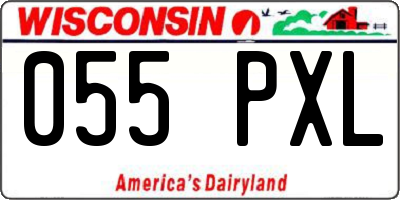 WI license plate 055PXL