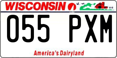 WI license plate 055PXM