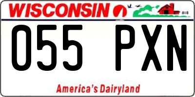 WI license plate 055PXN