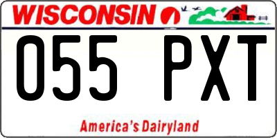 WI license plate 055PXT