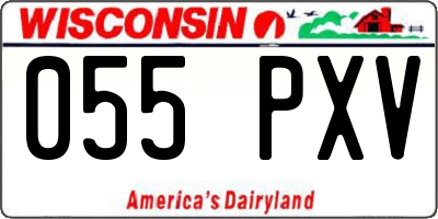 WI license plate 055PXV