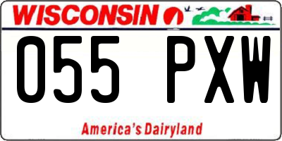 WI license plate 055PXW