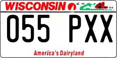 WI license plate 055PXX