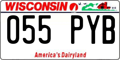 WI license plate 055PYB