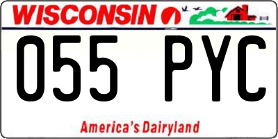 WI license plate 055PYC