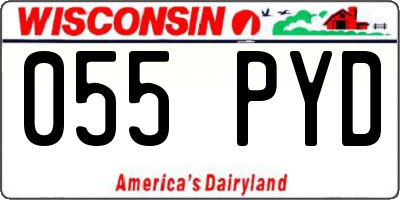 WI license plate 055PYD