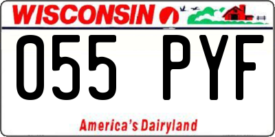 WI license plate 055PYF