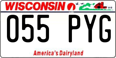 WI license plate 055PYG