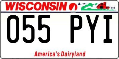 WI license plate 055PYI