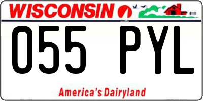 WI license plate 055PYL