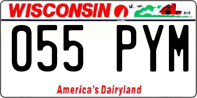 WI license plate 055PYM