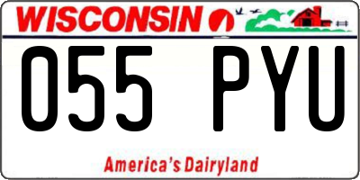 WI license plate 055PYU