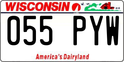 WI license plate 055PYW