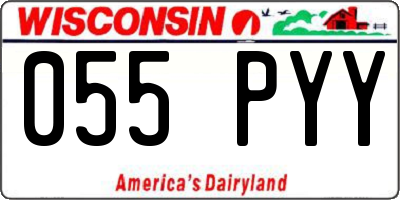 WI license plate 055PYY