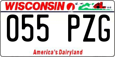 WI license plate 055PZG