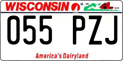 WI license plate 055PZJ