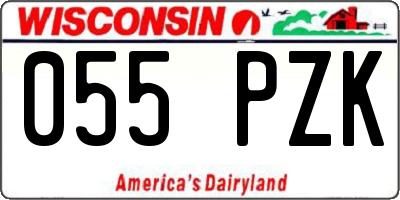 WI license plate 055PZK