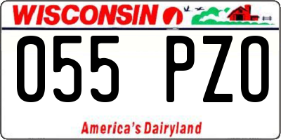 WI license plate 055PZO