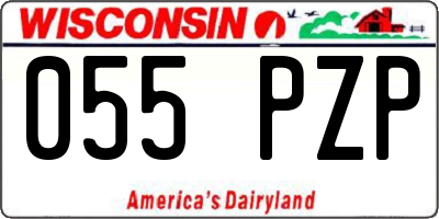 WI license plate 055PZP