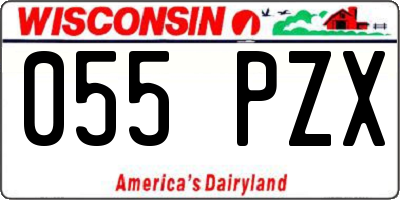WI license plate 055PZX