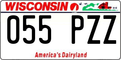 WI license plate 055PZZ