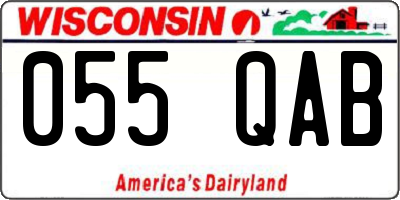 WI license plate 055QAB