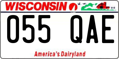 WI license plate 055QAE
