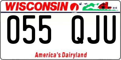 WI license plate 055QJU
