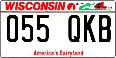 WI license plate 055QKB