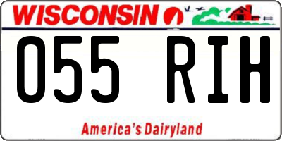 WI license plate 055RIH
