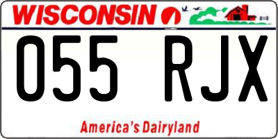 WI license plate 055RJX