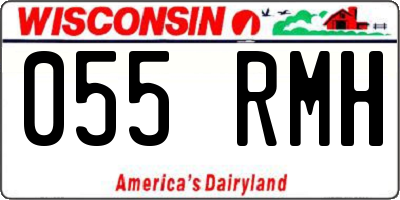 WI license plate 055RMH